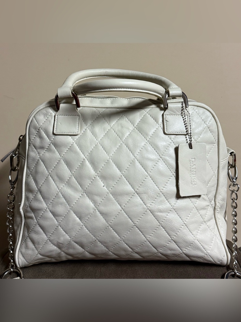 Danier Genuine Leather Quilted Crossbody/Handbag